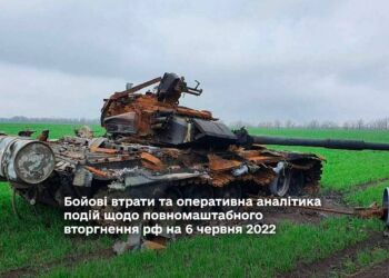 Бойові втрати та оперативна аналітика подій щодо повномаштабного вторгнення рф на 6 червня 2022