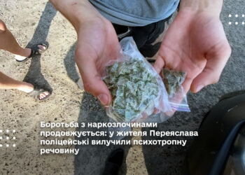 Боротьба з наркозлочинами продовжується: у жителя Переяслава поліцейські вилучили психотропну речовину