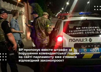 ВР пропонує ввести штрафи за порушення комендантської години – на сайті парламенту вже з’явився відповідний законопроєкт