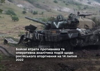 Бойові втрати противника та оперативна аналітика подій щодо російського вторгнення на 14 липня 2022
