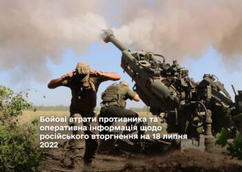 Бойові втрати противника та оперативна інформація щодо російського вторгнення на 18 липня 2022