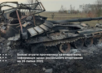 Бойові втрати противника та оперативна інформація щодо російського вторгнення на 26 липня 2022