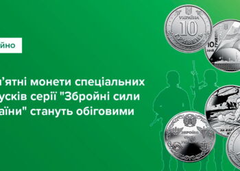 На знак подяки нашим захисникам і захисницям: НБУ запускає у вільний обіг пам’ятні монети серії «Збройні сили України»