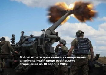 Бойові втрати противника та оперативна аналітика подій щодо російського вторгнення на 10 серпня 2022