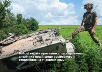 Бойові втрати противника та оперативна аналітика подій щодо російського вторгнення на 11 серпня 2022