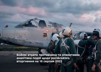 Бойові втрати противника та оперативна аналітика подій щодо російського вторгнення на 18 серпня 2022