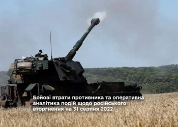 Бойові втрати противника та оперативна аналітика подій щодо російського вторгнення на 31 серпня 2022