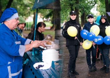 Поліцейська каша, теплий чай і випічка: як правоохоронці привітали переяславців з Днем міста