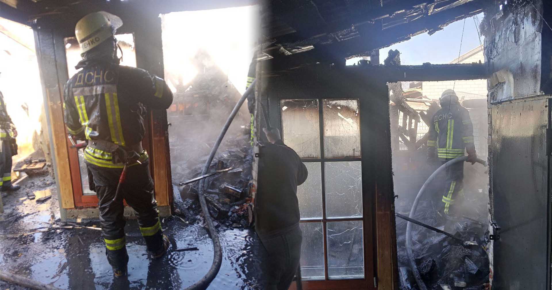 У Переяславі сталася пожежа: горіла господарча будівля (фото та відео)