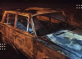 На Переяславщині повністю згорів автомобіль: фото з місця події