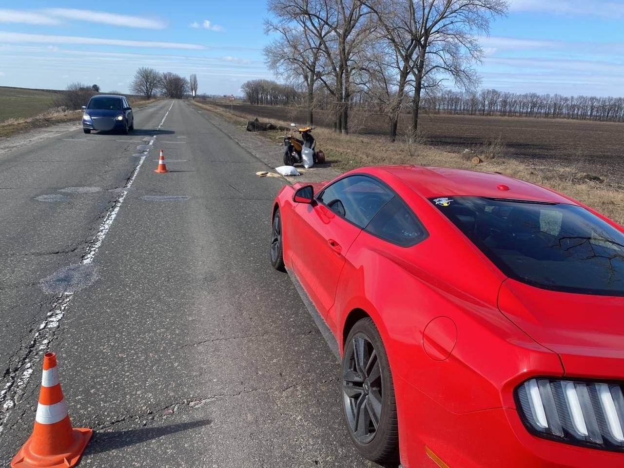 ДТП поблизу Переяслава: керманицю скутера госпіталізовано