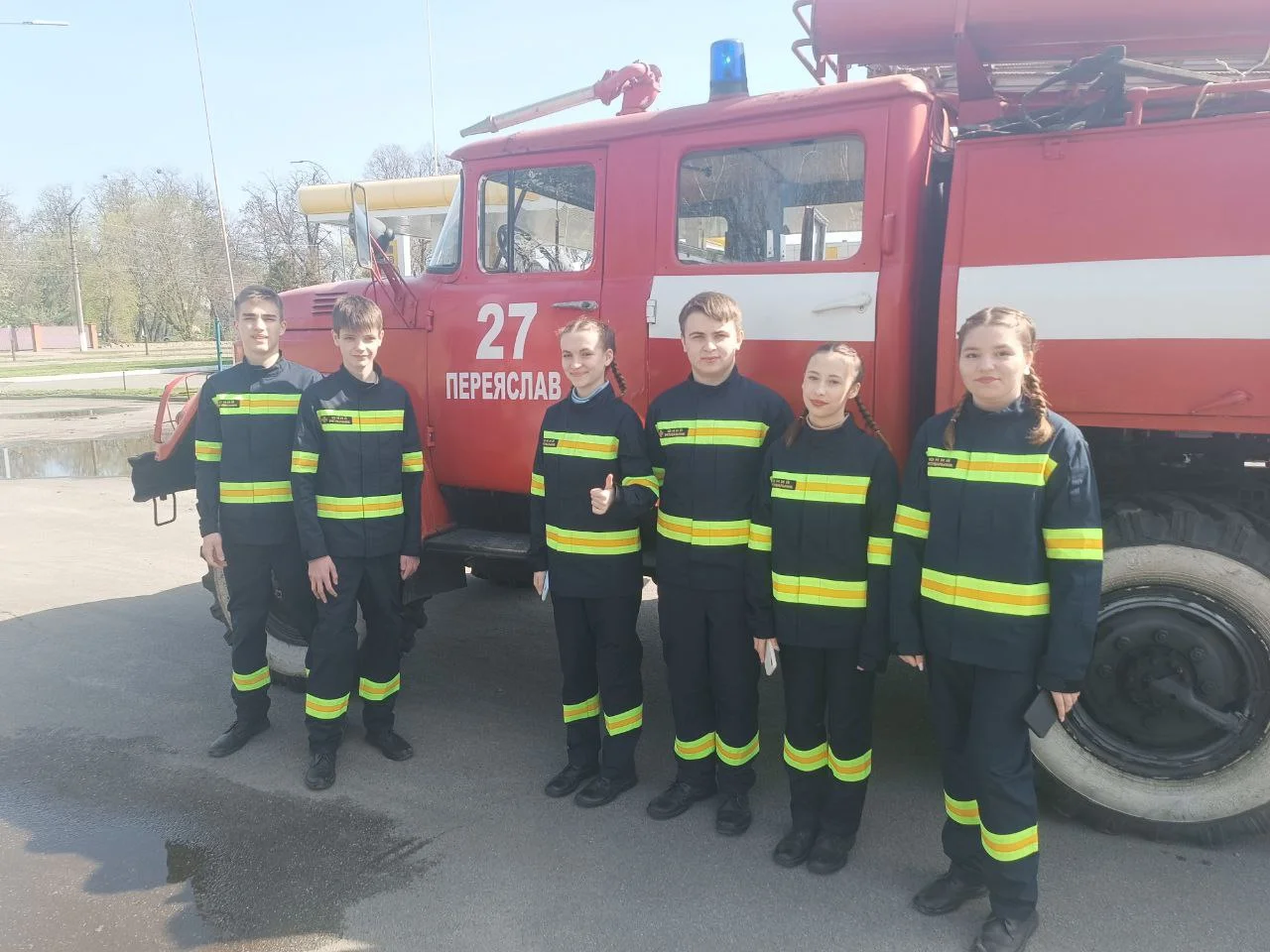 У Переяславі для юних пожежних-рятувальників провели навчання