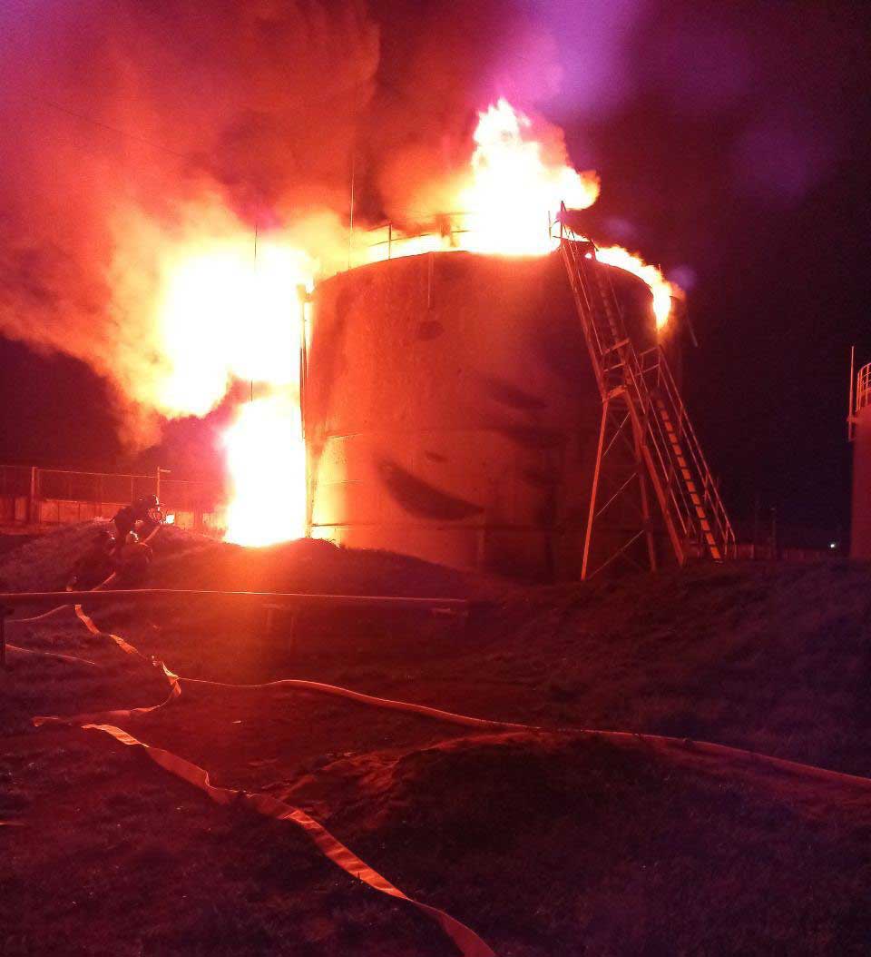 Атака нафтобази на окупованій частині Луганщини