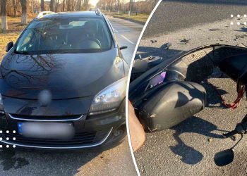 У Переяславі сталась автомобіль зіткнувся з моторолером: водія мототранспорту госпіталізовано