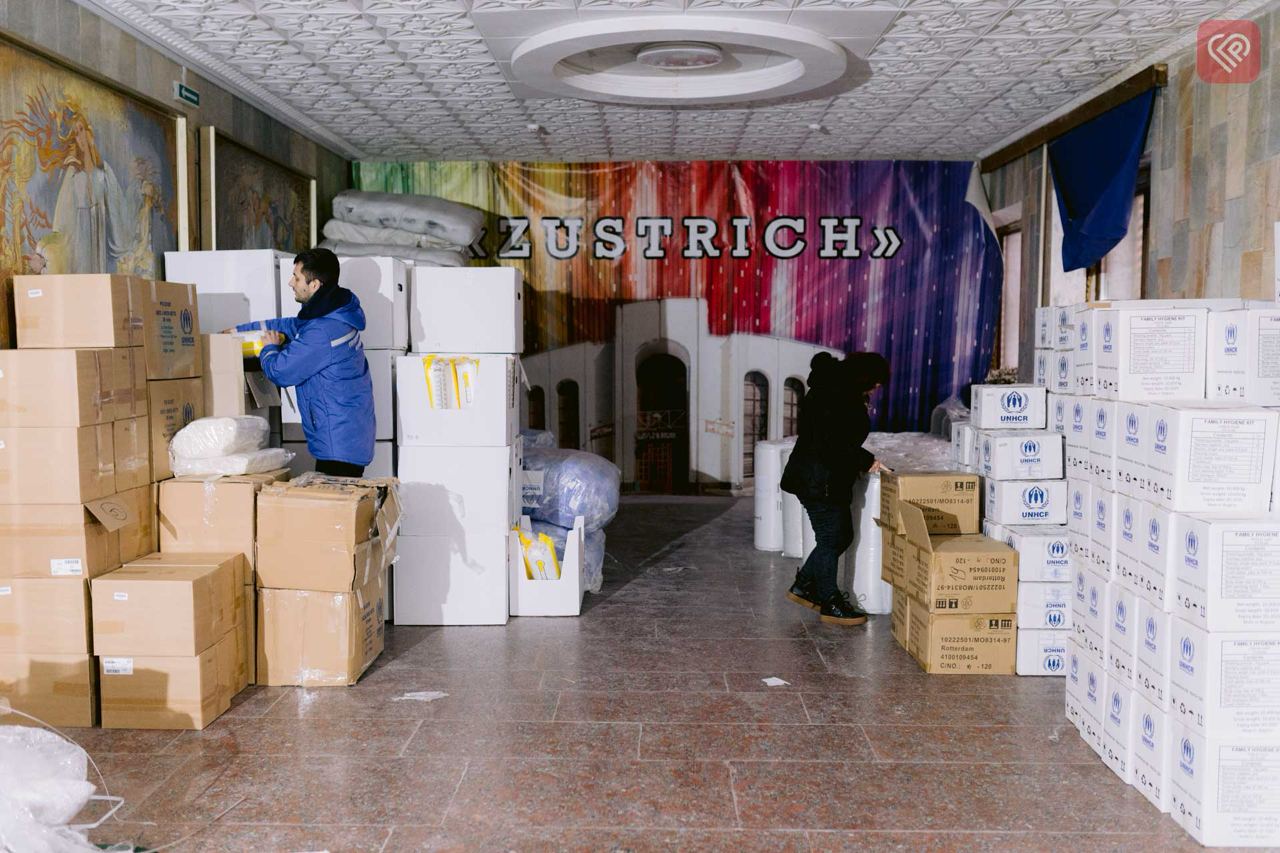 У Переяславі роздавали гуманітарну допомогу для ВПО соціально-вразливих категорій