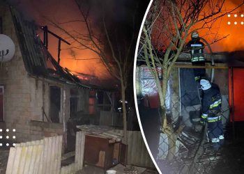 На Переяславщині загорілися дві господарські будівлі (фото та відео)