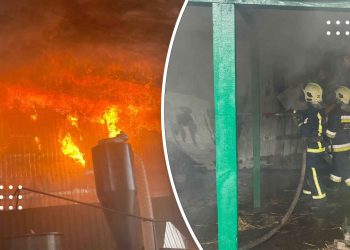 На Переяславщині рятувальники ліквідували загорання металевого ангару з сіном