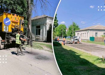 У Переяславській громаді проводять поточний ремонт дорожнього покриття (фото)