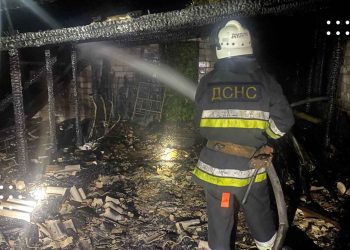 У Переяславі горіла господарча будівля: рятувальники ліквідували пожежу (фото та відео)