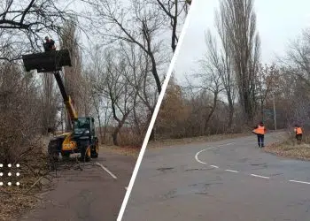 У Переяславі комунальники провели благоустрій узбіччя у мікрорайоні Борисівка