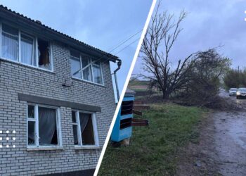 Наслідки падіння шахеда у Переяславі: пошкоджено будинки, обійшлося без постраждалих (фото)