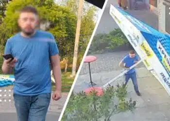 У Переяславі вандал пошкодив майно магазину (відео)