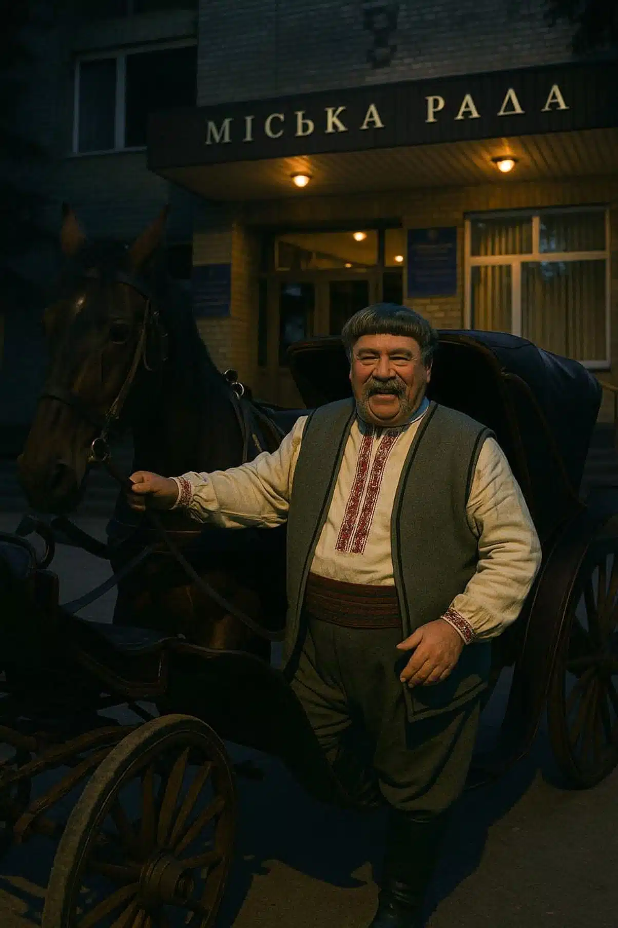 Пан Голова біля Міської ради