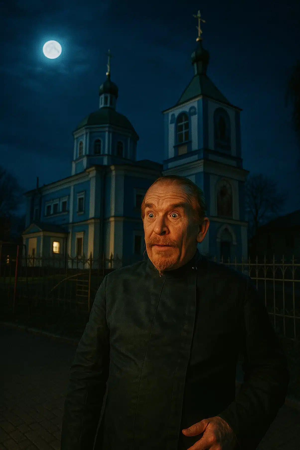 Дяк Осип біля церкви у Переяславі