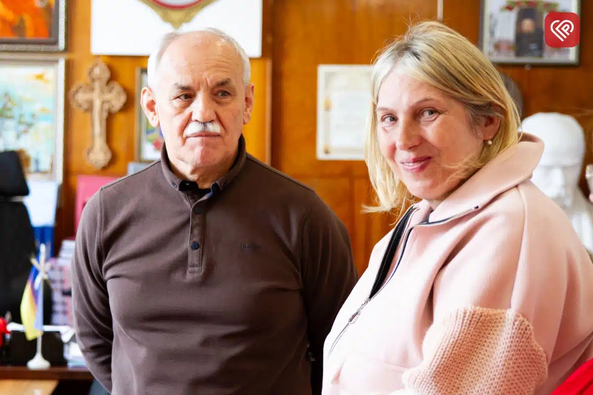 Міський голова Переяслава Вячеслав Саулко та Олена Ібрагімова