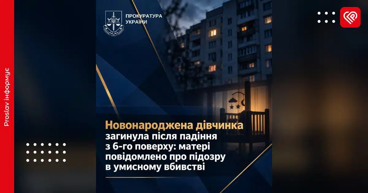 Багатоповерховий житловий будинок у Борисполі вночі з освітленими вікнами, де сталася трагедія з новонародженою дитиною