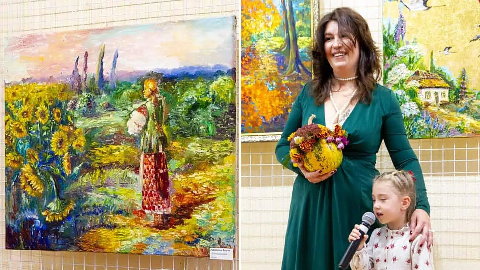 «Я біжу по полю, а в небі летить дрон»: Людмила Башук та її учні презентували у Переяславі виставку «Стежка додому»